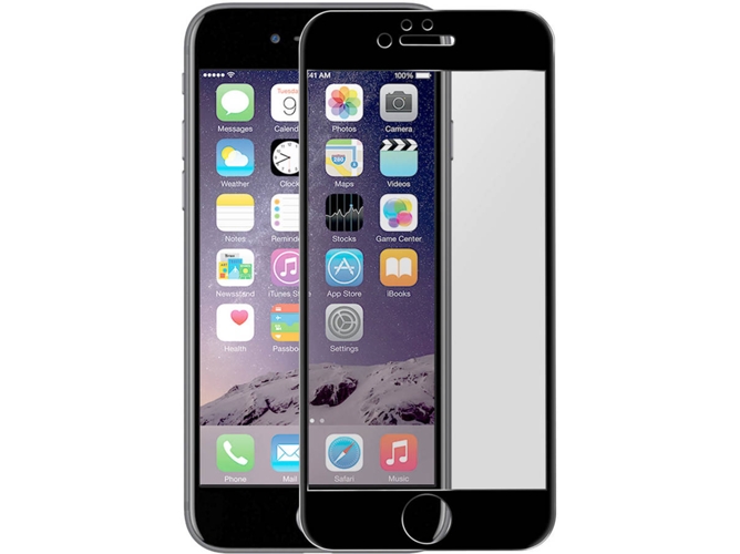 Protector de Cristal Templado iPhone 6, 6s AVIZAR 9H Negro