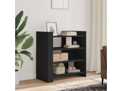 Aparador De Madera De Ingeniería Negro 73,5x35x75 Cm