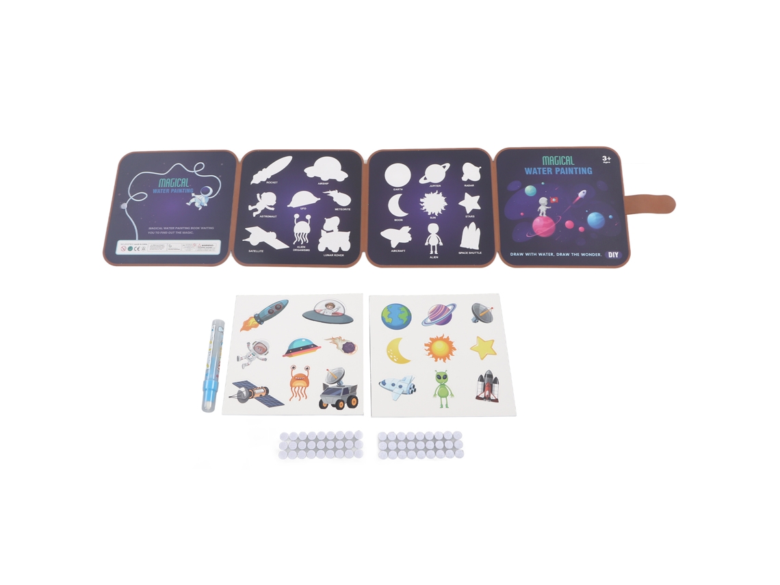 Rebe-libro De Doodle Plegable Borrable Para Niños Espacio Exterior Libro De Dibujo Reutilizable Educativo Temprano