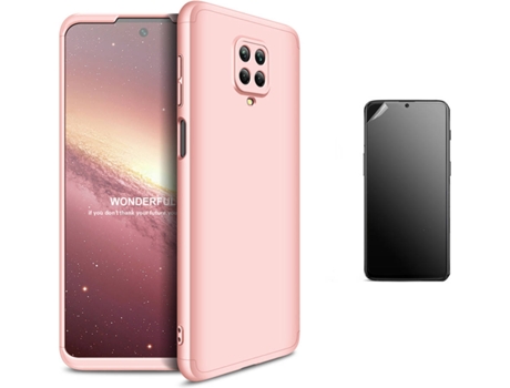 Kit Carcasa y Protector Xiaomi Redmi Note 9 Ultimatte Slim Armor 360º Rosa
