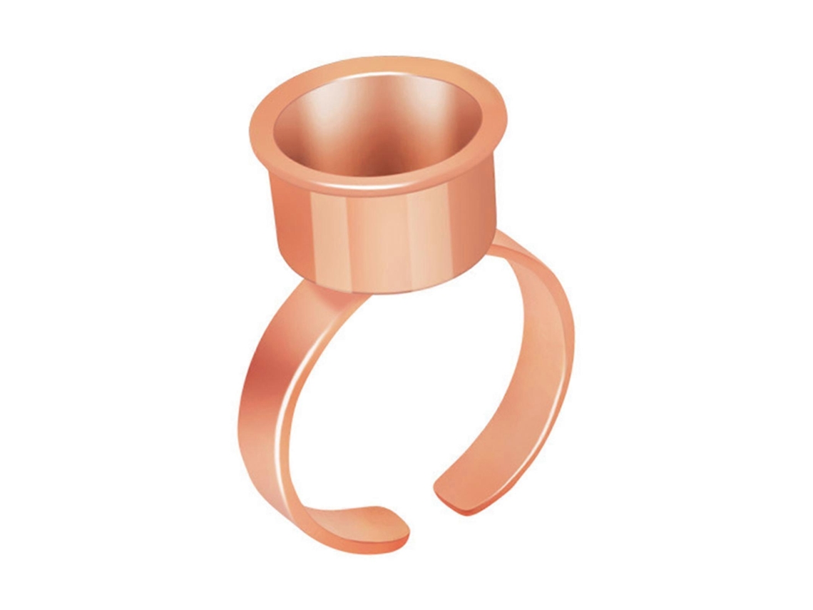 Anillos para extensiones de pestañas, pegamentos, anillos adhesivos, tinta, soportes, pegamentos para decoración de uñas, anillos, copas, oro rosa, Hengrongshen