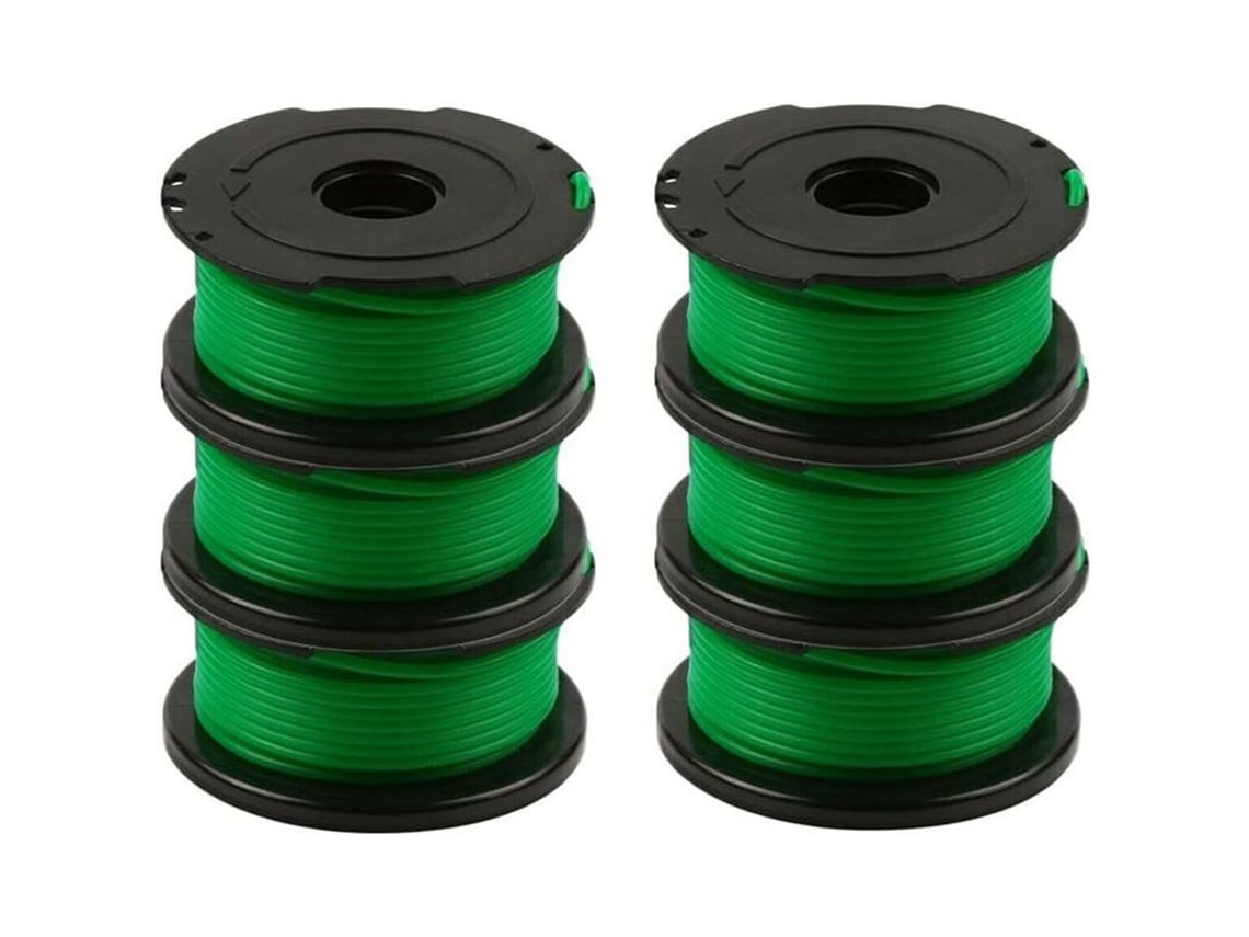 2026-6 Bobinas Verdes Para Cortacésped Gl7033 Gl8033 Gl9035 A6482 Con Cuerda 5.9m 2mm