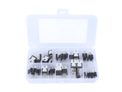 Kit De 50 Transistores Reguladores De Voltaje Con 10 Valores Y Carcasa Transparente Lm317t L7805-l7824