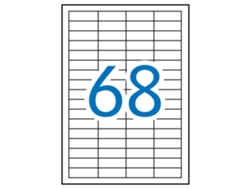 Etiquetas Adhesivas Removibles A4 Recta 100 Hojas APLI (Blanco - 48,5 X 16,9 mm)