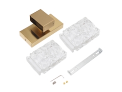 Aplique De Pared Led Estilo Moderno Con 3 Modos Luz, Textura Corrugada Y Material Cristal, Ideal Par