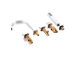 Grifo de lavabo de pared, diseño contemporáneo, KSB Gold