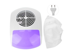 Aspiradora para uñas con ventilador único de 45 W, herramienta para manicura y decoración de uñas (morada)