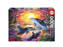 Rompecabezas EDUCA de 4000 piezas: Orcas y lobos (20259)