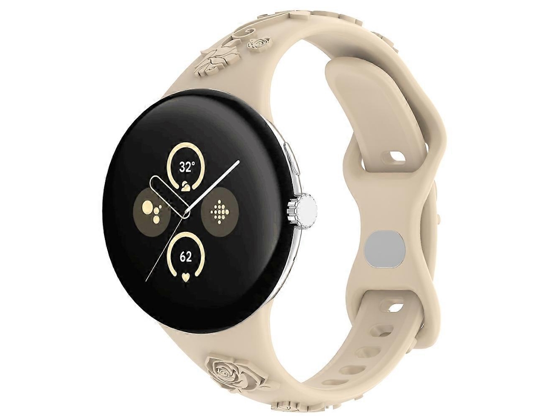 Correa de silicona con textura grabada con láser para Google Pixel Watch 3 de 41 mm.