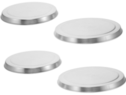 Juego de 4 alfombrillas de acero inoxidable para estufas eléctricas, accesorios de cocina multifuncionales.
