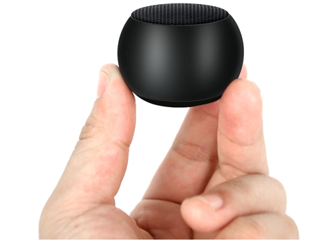 Altavoz Bluetooth, mini altavoz inalámbrico portátil, diseño minimalista, lindo y pequeño altavoz con hasta 2,5 horas de reproducción.(Negro) CHRON...