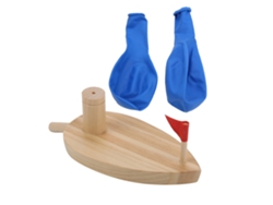 Juguete De Baño De Madera Con Globo Para Que Los Niños Jueguen En El Agua, Muñeca De Baño Para Bebés