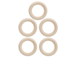 5pcs Anel De Dentição De Madeira Natural 60mm Circulos Branco Inacabado Diy Para Bebê