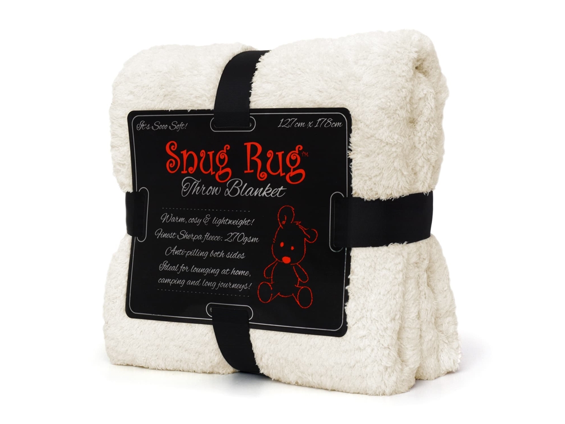 Snugrug Manta De Lujo Sherpa Fleece Sofá Tv Mantas De Regalo 127x178cm - Crema