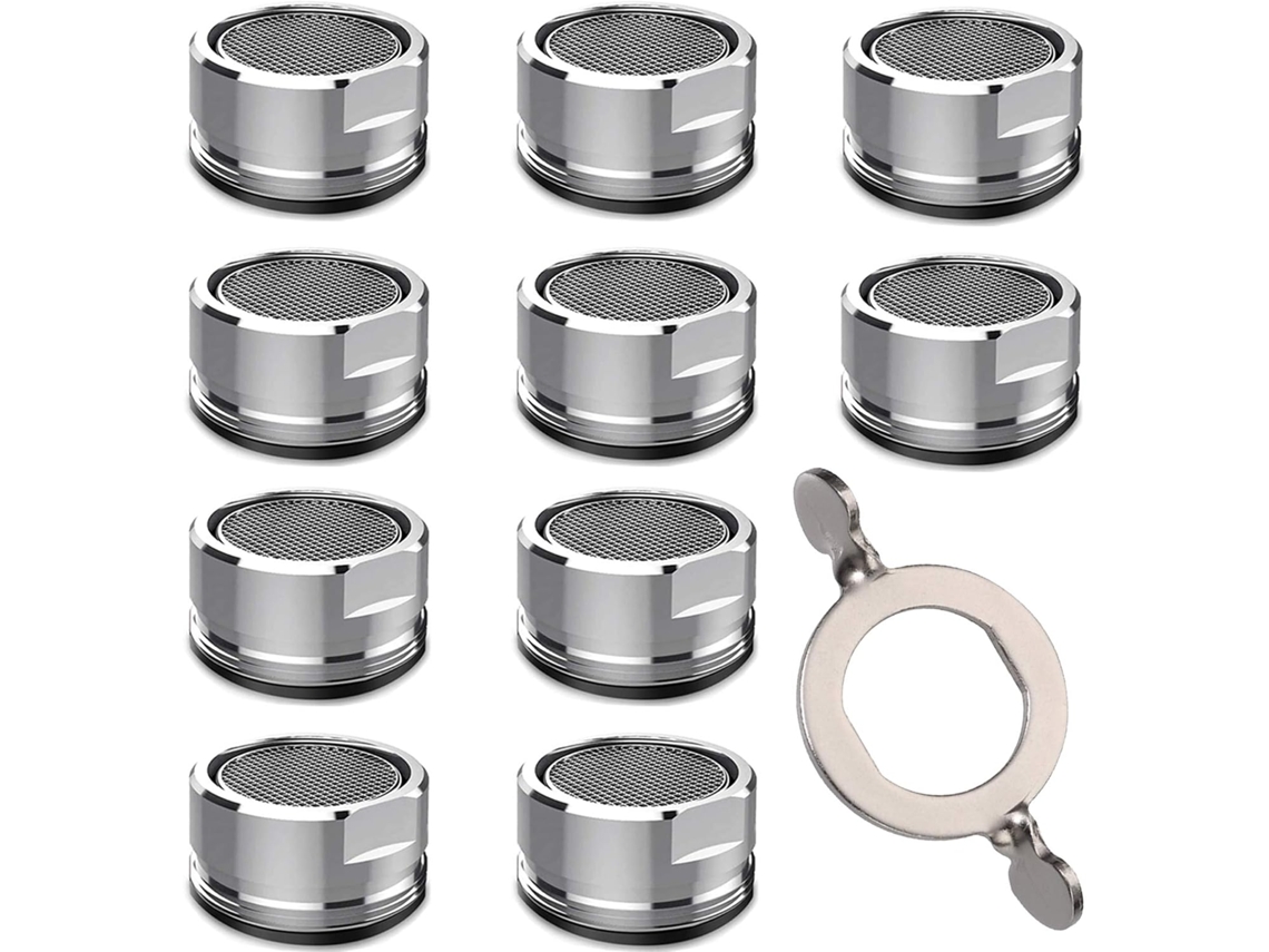 10 Filtros Grifo M24 con Aireador y Llave Cromada