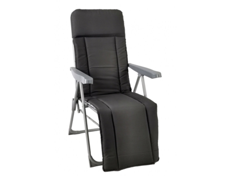 Sillon Acolchada Silla Plegable y Reclinable con 5 Posiciones Ajustables 73X58X107CM Negro SELEOK
