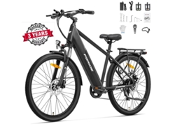 Bicicleta eléctrica Foride Roamer 1 de cuadro alto, 250 W, 100 km de autonomía, 7 velocidades, freno de disco, batería de 36 V, 13 Ah y neumáticos de 27,5"