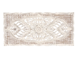 Cabecero de madera de mango blanco envejecido BRANCO.GINER Y COLOMER 81x3x166