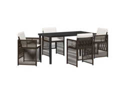 Conjunto de Jantar para Jardim 5 Pcs Castanho MAISON EXCLUSIVE