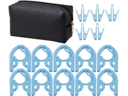 Perchas De Viaje | 10 Con Clips Plegables, Organizador Para Armario, Hogar, Camping, Habitación De Estudiante