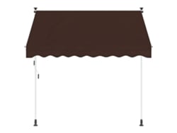 Maison Exclusive - Toldo Retráctil Manual Marrón 150 Cm