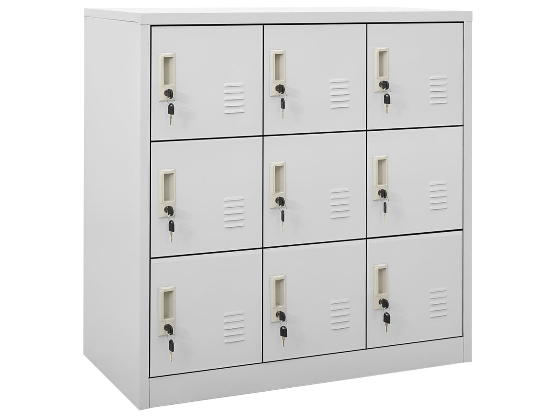 Taquillas 2 uds 90x45x92,5 cm Acero Gris Claro MAISON EXCLUSIVE
