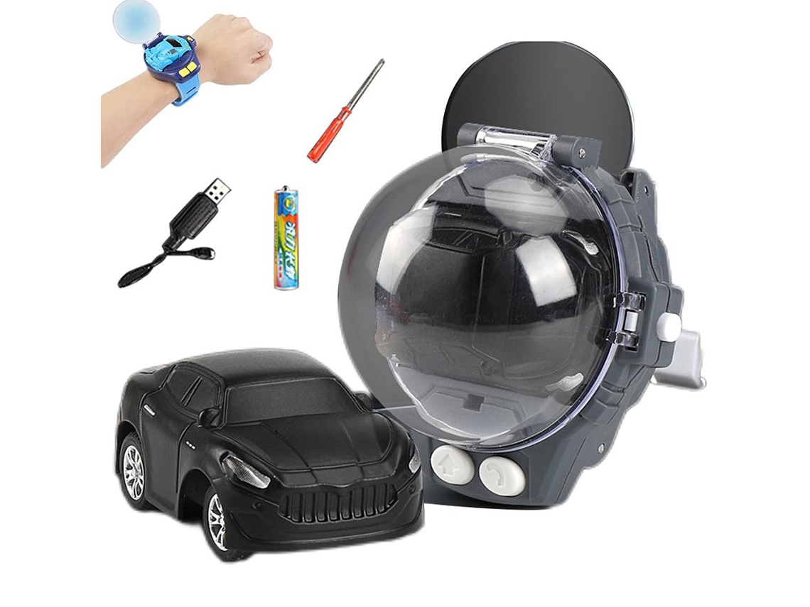 Ats-coche Rc Mini Con Reloj Control Remoto 2.4 Ghz Juguete De Carro Pequeño Con Luz Led Regalo De Cumpleaños Navidad Para Niños Niñas