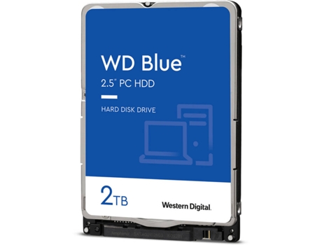 Disco HDD Interno WESTERN DIGITAL BLUE 2 TB (2 TB - SATA - 5400 RPM)