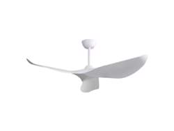 Ventilador de techo blanco de 52 pulgadas, 6 velocidades, 3 aspas, ABS, motor CC reversible para sala de estar, Ziwei Store