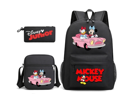 KOHREE Conjunto de tres piezas de mochila escolar para estudiantes de Mickey Mouse