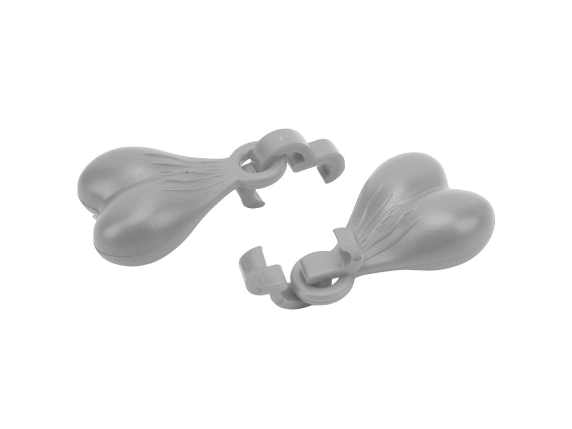 1 Par Slipper Charm Abs Bonito Estilo Colgante Decoración Zapatos Bola Para Hombre Mujer Regalo Cumpleaños Gris