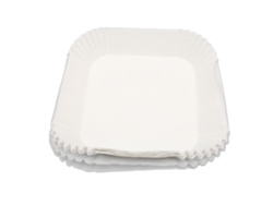 100 Bolsas De Papel Desechables Antiadherentes Resistentes Al Aceite Para Freidoras De 3 A 6 Litros, Color Blanco.