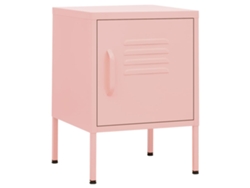 Mesita de noche 35x35x51 cm Acero rosa MAISON EXCLUSIVE