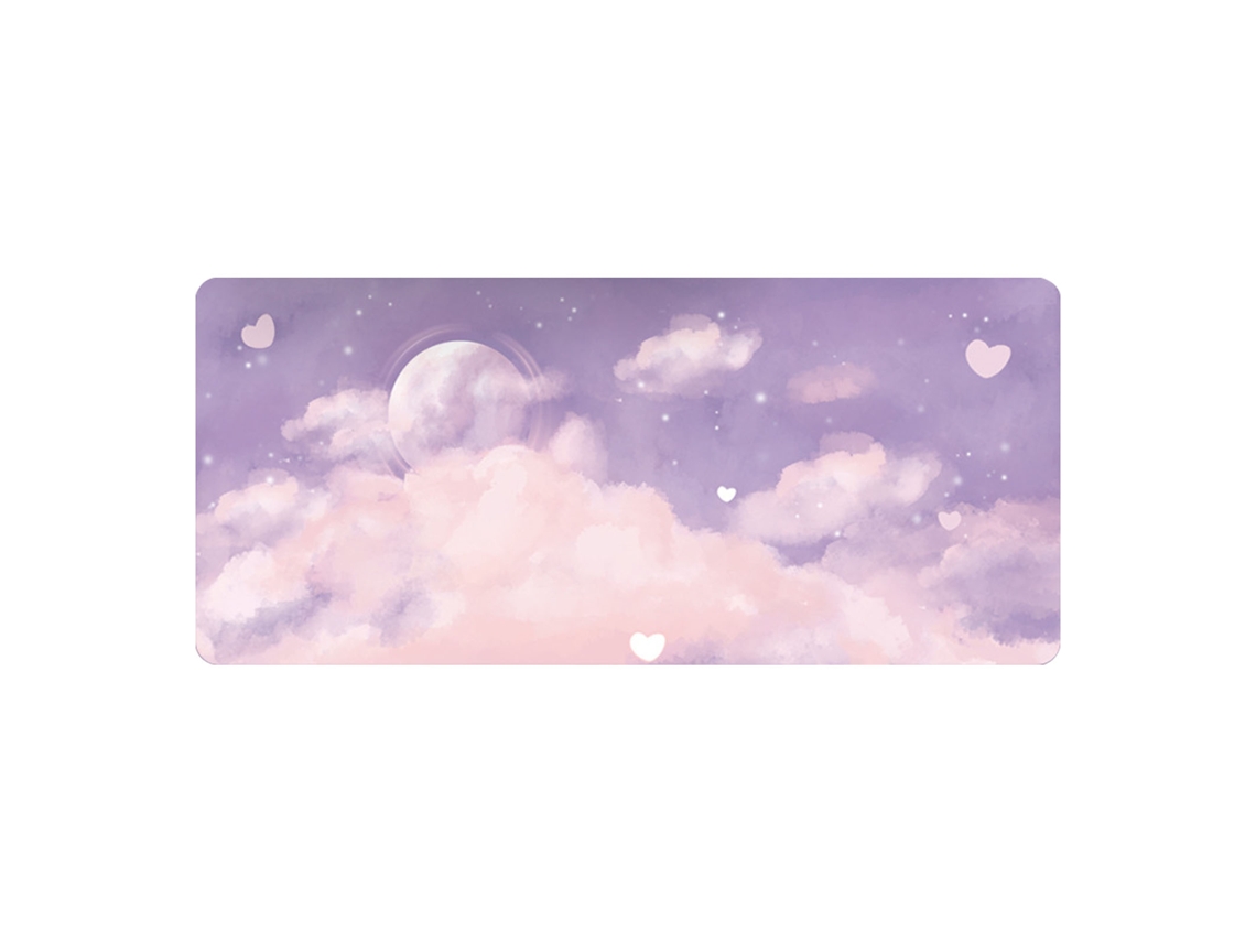Mouse Pad Gamer Grande 800x300x3mm Com Padrão De Paisagem Cartoons E Base De Borracha Anti-deslizante