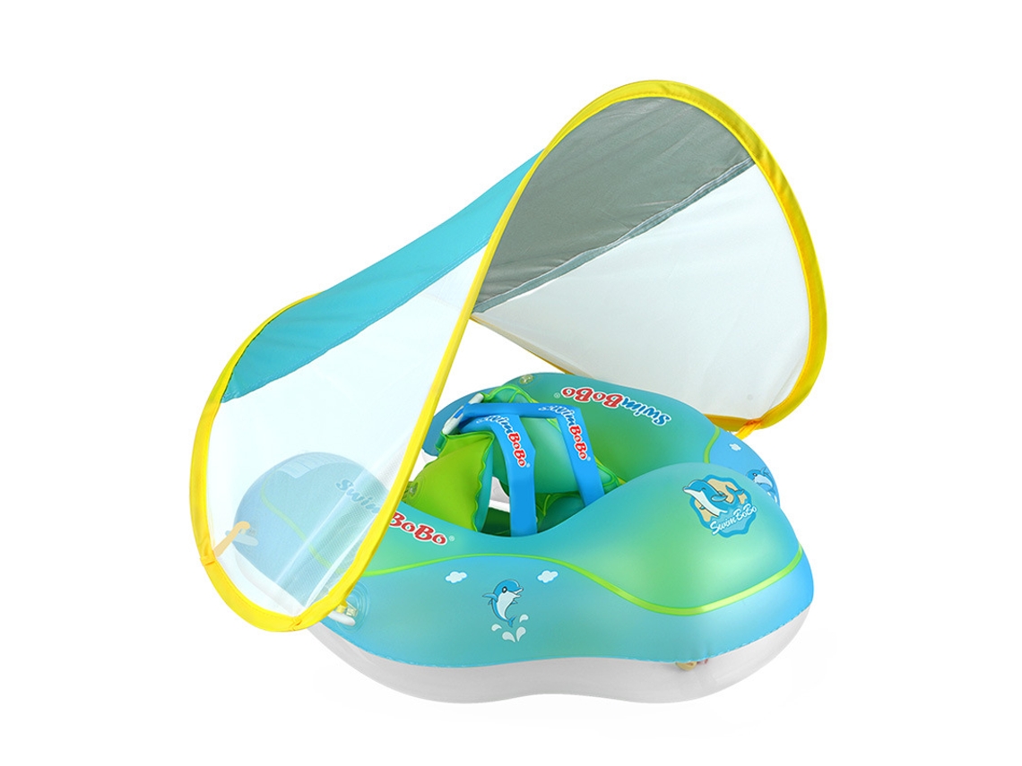 Asiento Flotante Inflable Con Anillo De Natación Para Bebés Con Toldo Extraíble Adecuado Para Bebés De 6 A 36 Meses Cuich