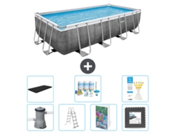 Bestway Piscina Bestway Power Steel Retangular - 488x244x122 Cm - 8-peças S581