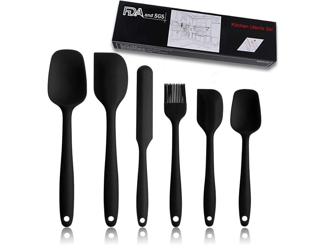 Juego De 6 Espátulas De Cocina De Silicona, Utensilios Antiadherentes Resistentes Al Calor.
