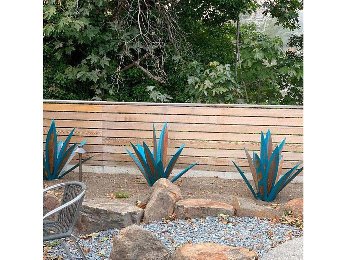 Decoración De Agave De Hierro Sintético Para Jardín, Hogar, Exteriores E Interiores, Metal.