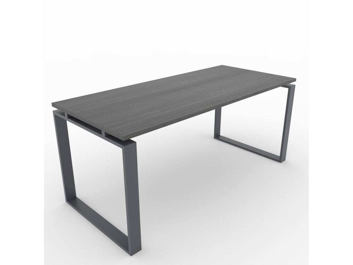 Mesa/Escritorio para teletrabajo, Oficina y hogar. Estructura Cerrada Color Gris Grafito. Tablero color Roble Azabache. Fabricado en España.(160x80cm) OFICIT