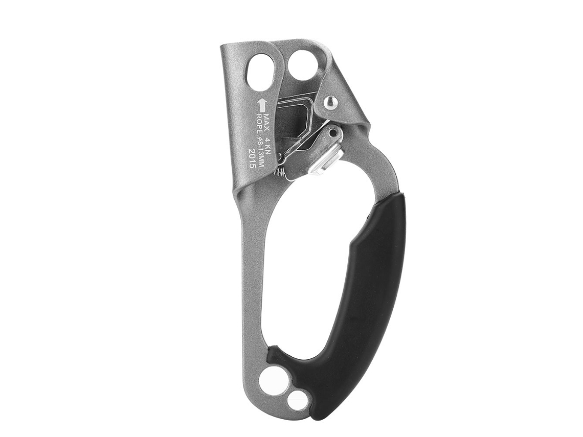 Ascendedor De Escalada Para Diestros Con Empuñadura De Abrazadera, 8 Mm-13 Mm, Equipo De Escalada En Roca, Gris