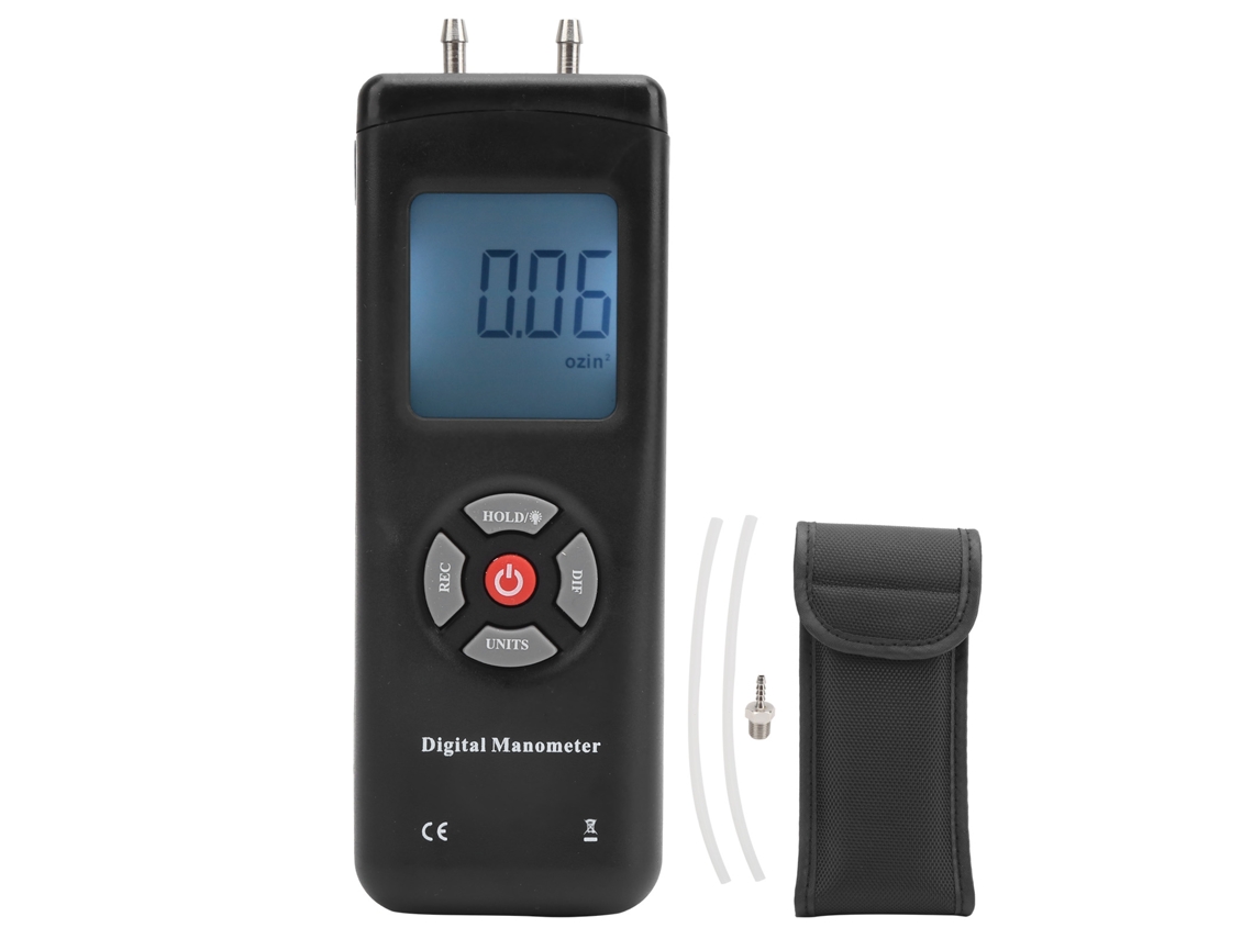 Manómetro Digital Tl101, Manómetro De Presión Diferencial De Aire +5 Psi Con 11 Unidades, Abs