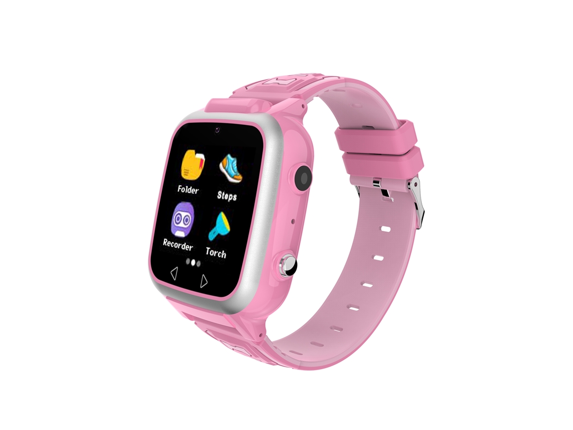 Mini reloj inteligente musical multifuncional con cámaras duales y linterna de silicona