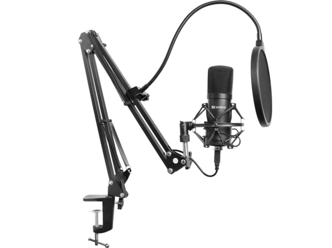 Micrófono SANDBERG Streamer USB Microphone Kit (Con cable - 30 - 16000 Hz)