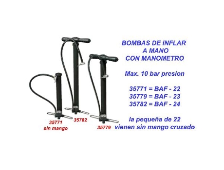 Faher bomba inflar triple efecto con manometro baf22-200