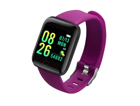 Smartwatch 116Plus Usb Charge D13 Sport Trackers Monitor de frecuencia cardíaca Presión arterial Púrpura