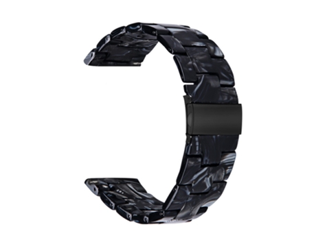Correa de acero inoxidable con hebilla para Samsung Galaxy Watch4 Classic 42mm/46mm - flores negras