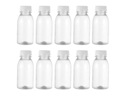 1 Conjunto De 10 Botellas Plásticas De 300 Ml Para Leche Y Bebidas Webake (transparentes)