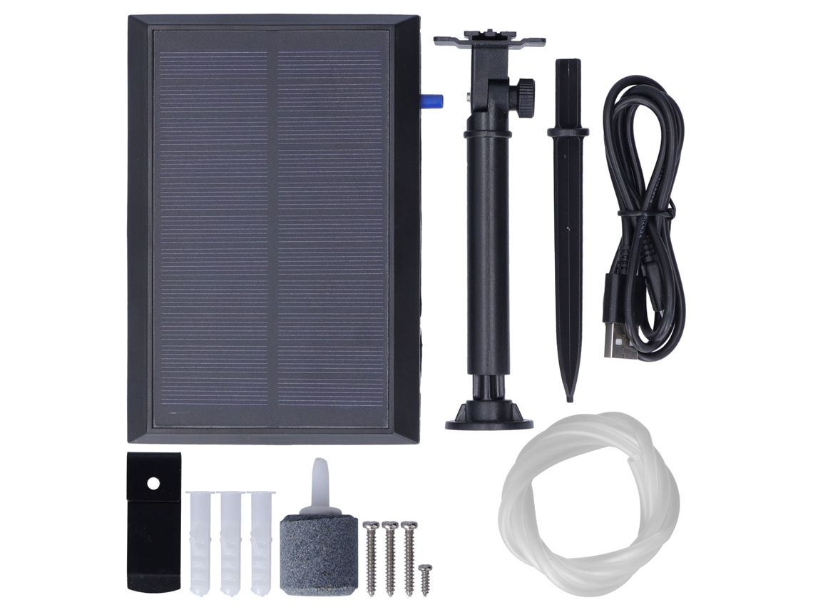 Kit de bomba de oxígeno solar de 5,5 V y 1,5 W, IP65, para acuario y piscina.