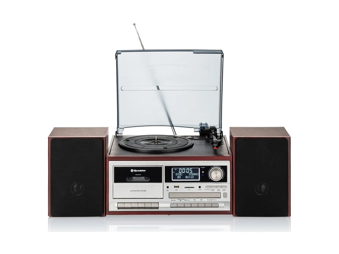Tocadiscos Radio Dab/Dab+/Fm Cd-Mp3 Player ROADSTAR Hif-8892D+Bt Madeira