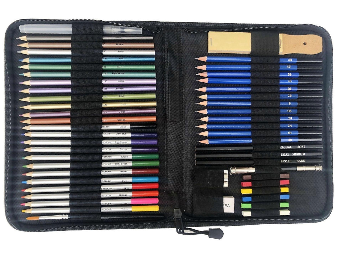 Nuevo kit de dibujo artístico a lápiz Sygo de 51 piezas